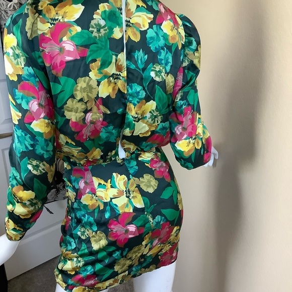 Zara Floral Long Sleeve Dress NWT - Picture 7 of 12